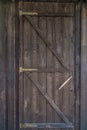 Countryside aged old farm barn door closeup Royalty Free Stock Photo