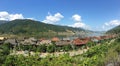 countryside along Nam Rom river near Dien Bien Phu, north Vietnam Royalty Free Stock Photo