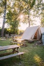 countryside camping nature relax orchard stuff Royalty Free Stock Photo