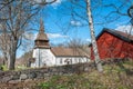 Countryside church during spring in Sweden