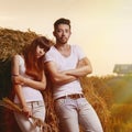 Countryside couple portrait Royalty Free Stock Photo