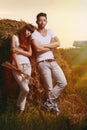 Countryside couple portrait Royalty Free Stock Photo