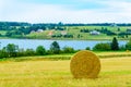 Countryside and haystacks near French River, PEI