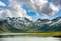 Countryside of iceland Panoramic mountain view On the top of the mountain there is still some snow Royalty Free Stock Photo