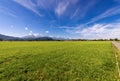 Countryside Landscape with Alps - Bavaria Germany Royalty Free Stock Photo