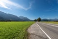 Countryside landscape and Alps - Schwangau Bavaria Germany Royalty Free Stock Photo