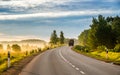 Countryside landscape of asphalt road Royalty Free Stock Photo