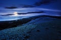 countryside landscape of carpathians at night Royalty Free Stock Photo