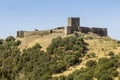 Countryside landscape scenic view of medieval Noudar castle Royalty Free Stock Photo