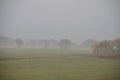 the countryside in the mist at Plerin Royalty Free Stock Photo