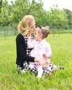 Countryside mother and daughter love Royalty Free Stock Photo