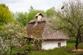 Countryside. Old traditional ukrainian house in a village. Royalty Free Stock Photo