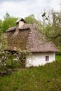 Countryside. Old traditional ukrainian house in a village. Royalty Free Stock Photo