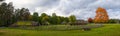 Countryside panorama Rumsiskes etnographic museum Lithuania Royalty Free Stock Photo