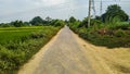 Countryside Road in old Village of India. Royalty Free Stock Photo