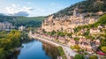 Countryside town of stone houses in france Royalty Free Stock Photo