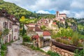 Countryside town of stone houses in france Royalty Free Stock Photo