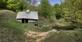 Countryside with the water mill in Banat, Romania Royalty Free Stock Photo