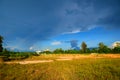 The countryside where rain clouds form Royalty Free Stock Photo