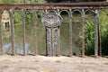 County boundary sign between Buckinghsmshire and Oxfordshire Royalty Free Stock Photo