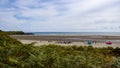 People spend their leisure time on the famous sandy beach of Inchydoney on the Atlantic