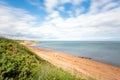 Durham Heritage Coast and view of Blast Beach on sunny summer day Royalty Free Stock Photo