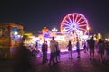 County Fair at night with ferris wheel Royalty Free Stock Photo