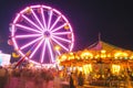 County Fair at night with ferris wheel