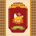 County fair vintage invitation card Royalty Free Stock Photo