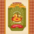 County fair vintage invitation card Royalty Free Stock Photo