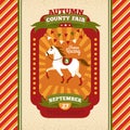 County fair vintage invitation card Royalty Free Stock Photo