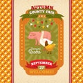 County fair vintage invitation card Royalty Free Stock Photo