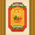 County fair vintage invitation card Royalty Free Stock Photo