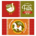 County fair vintage invitation cards Royalty Free Stock Photo