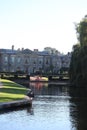 Combe abbey county park England.historical house looking over the lake