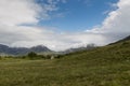 County house on plain of connemara in ireland Royalty Free Stock Photo