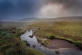 County Kerry Ireland, river and rocks atmospheric landscape in nature Royalty Free Stock Photo