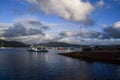 County Kerry, Ireland : 13 SEPTEMBER 2018 : View of incoming ferry towards jetty in Valentia Island.