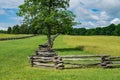 County Lane Lined by Stack Rail Fencing - 2