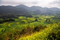 The county of Luoping in eastern Yunnan is noted for its beautiful scenery in spring Royalty Free Stock Photo
