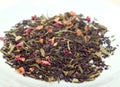 Coupage Ceylon, green tea with cherry ,in studio