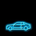 coupe car neon glow icon illustration Royalty Free Stock Photo