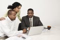 Couple and Accountant Using Laptop Royalty Free Stock Photo