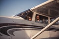 Couple in aircraft