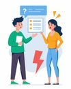 A couple argues heatedly over who is to blame for the shocking amount on their energy bill each trying to justify their