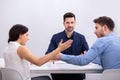 Couple Arguing With Each Other In Front Of Judge Royalty Free Stock Photo