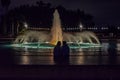 Couple by the Fountain Royalty Free Stock Photo