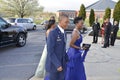 Couple attends a ROTC dance at Fairmont Heights, Maryland Royalty Free Stock Photo