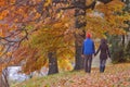 Couple in autumn park Royalty Free Stock Photo