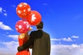 Couple with balloons